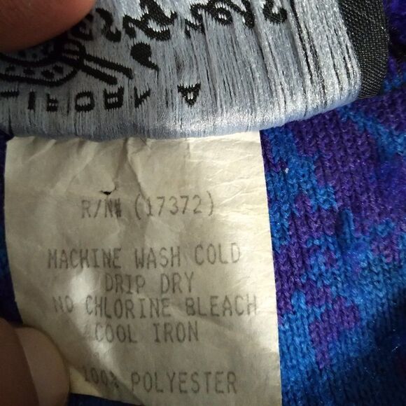 Vintage Moose & Snowflakes Pattern Fleece Jacket - Picture 7 of 7